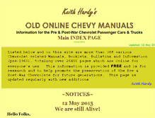 Tablet Screenshot of chevy.oldcarmanualproject.com